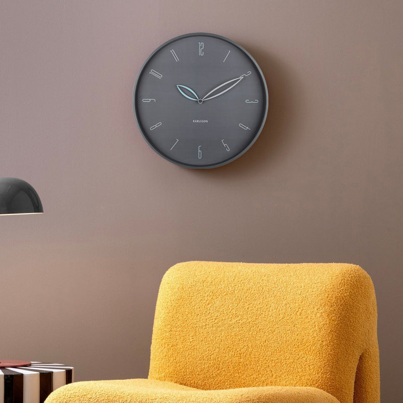 Petals Wall Clock 40cm - Dark Grey