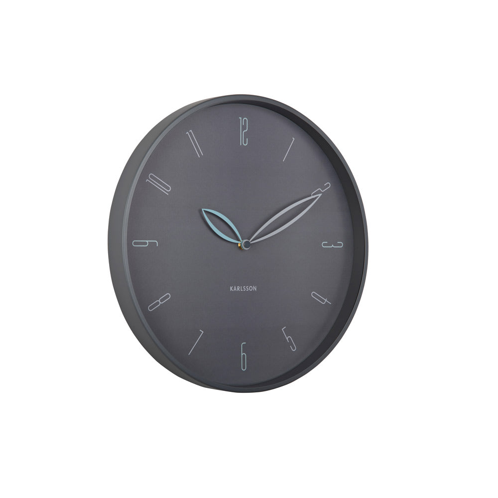 Petals Wall Clock 40cm - Dark Grey