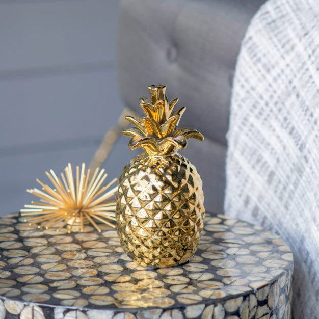 Pineapple Ceramic Accent Large - Gold