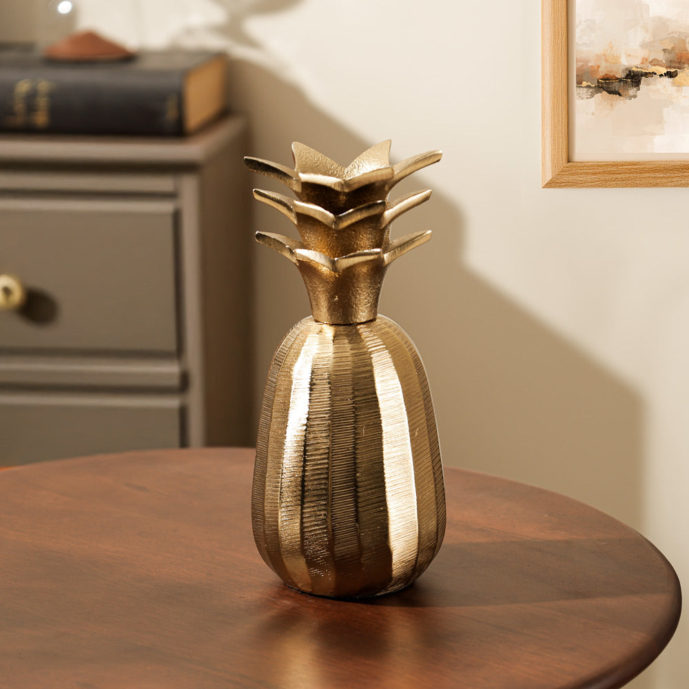 Pineapple Metal Sculpture Medium - Gold