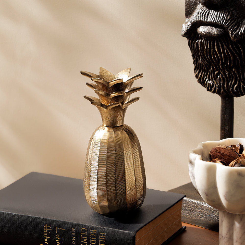 Pineapple Metal Sculpture Medium - Gold