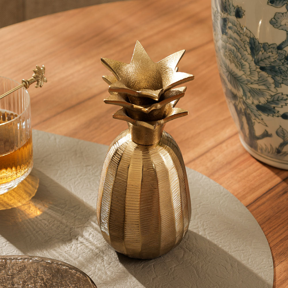 Pineapple Metal Sculpture Medium - Gold