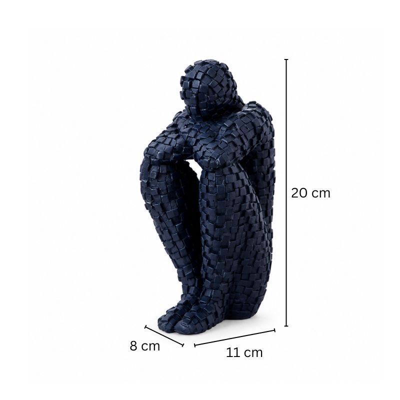Pixel Man Decorative Accent - Dark Navy