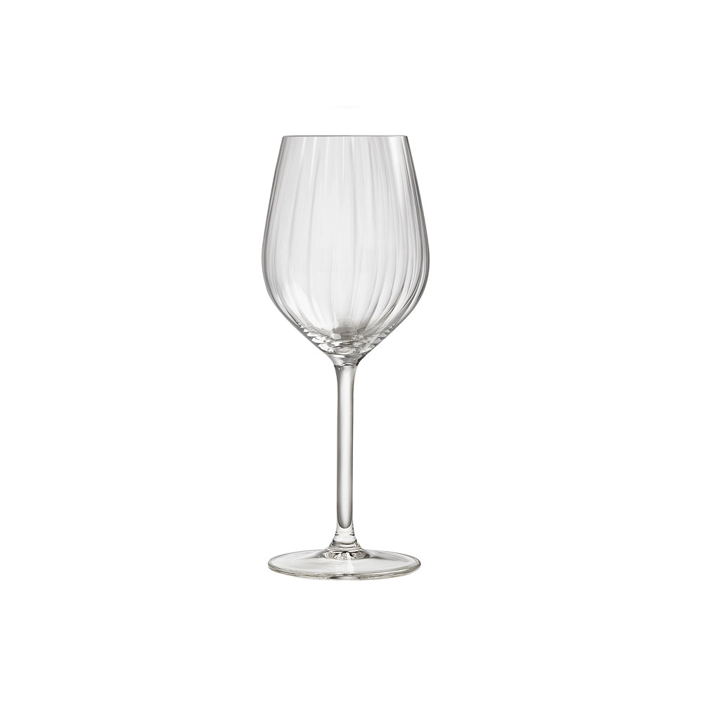Plisse Red Wine Glasses 500ml, Set of 4
