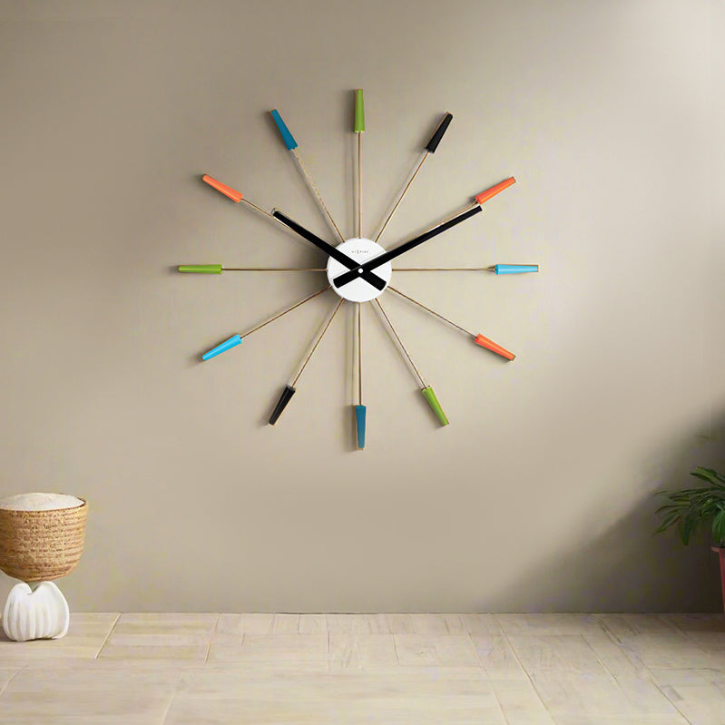 Plug Inn Wall Clock 58cm - Multicolor