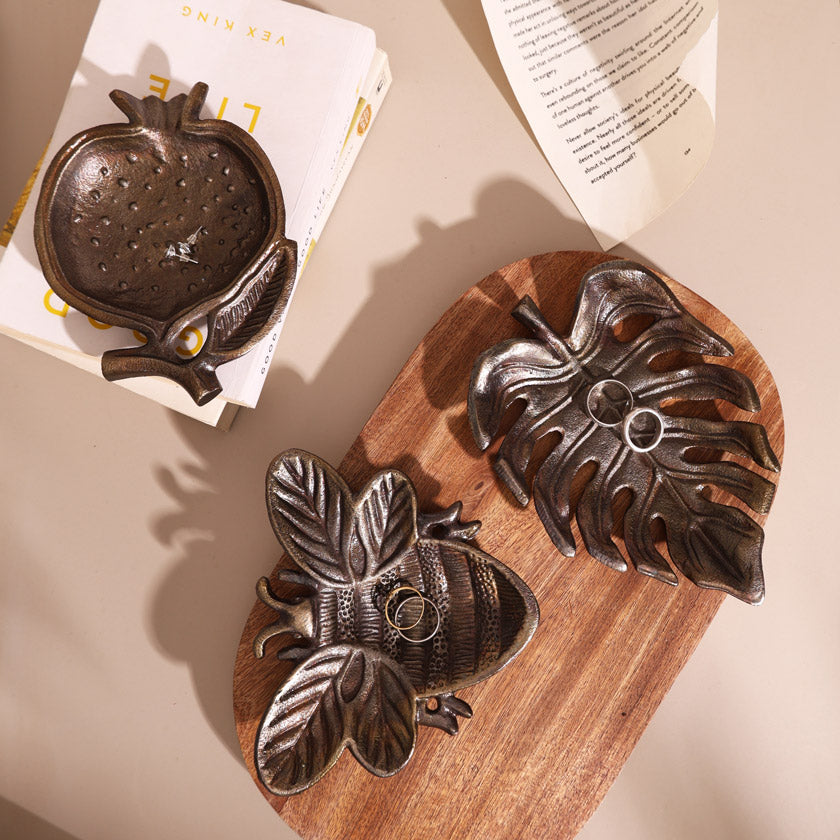 Pomegranate Trinket Dish - Antique Gold