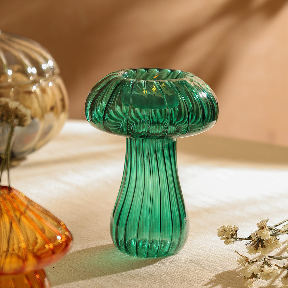 Porcini Mushroom Tealight Holder - Teal