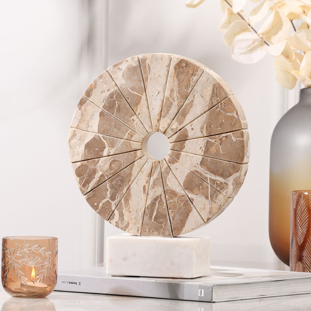 Porter Marble Decorative Sculpture - Sandstone White