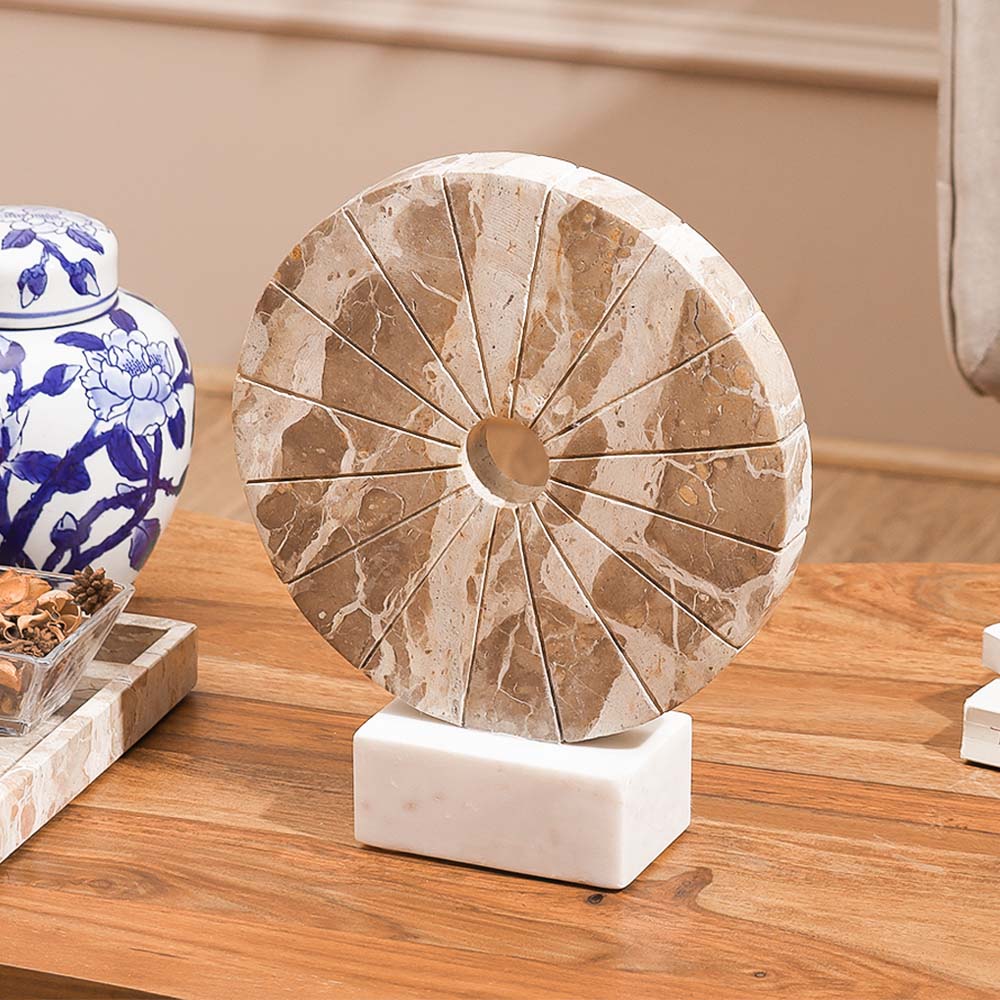 Porter Marble Decorative Sculpture - Sandstone White