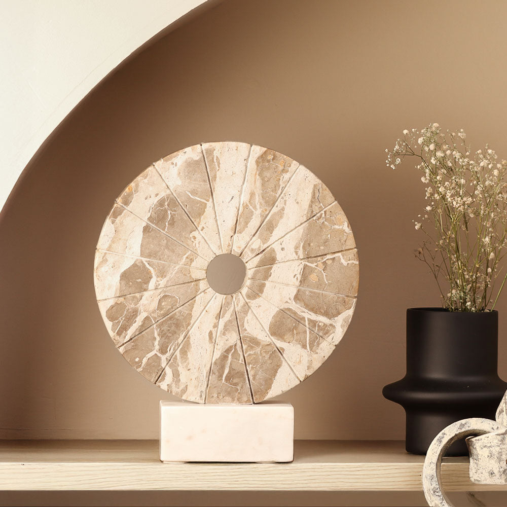 Porter Marble Decorative Sculpture - Sandstone White