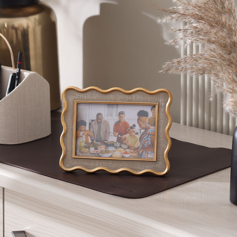 Tidal Photo Frame Medium - Grey Gold