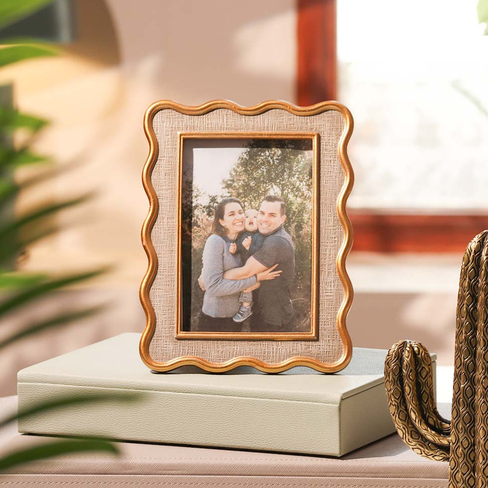 Tidal Photo Frame Medium - Grey Gold