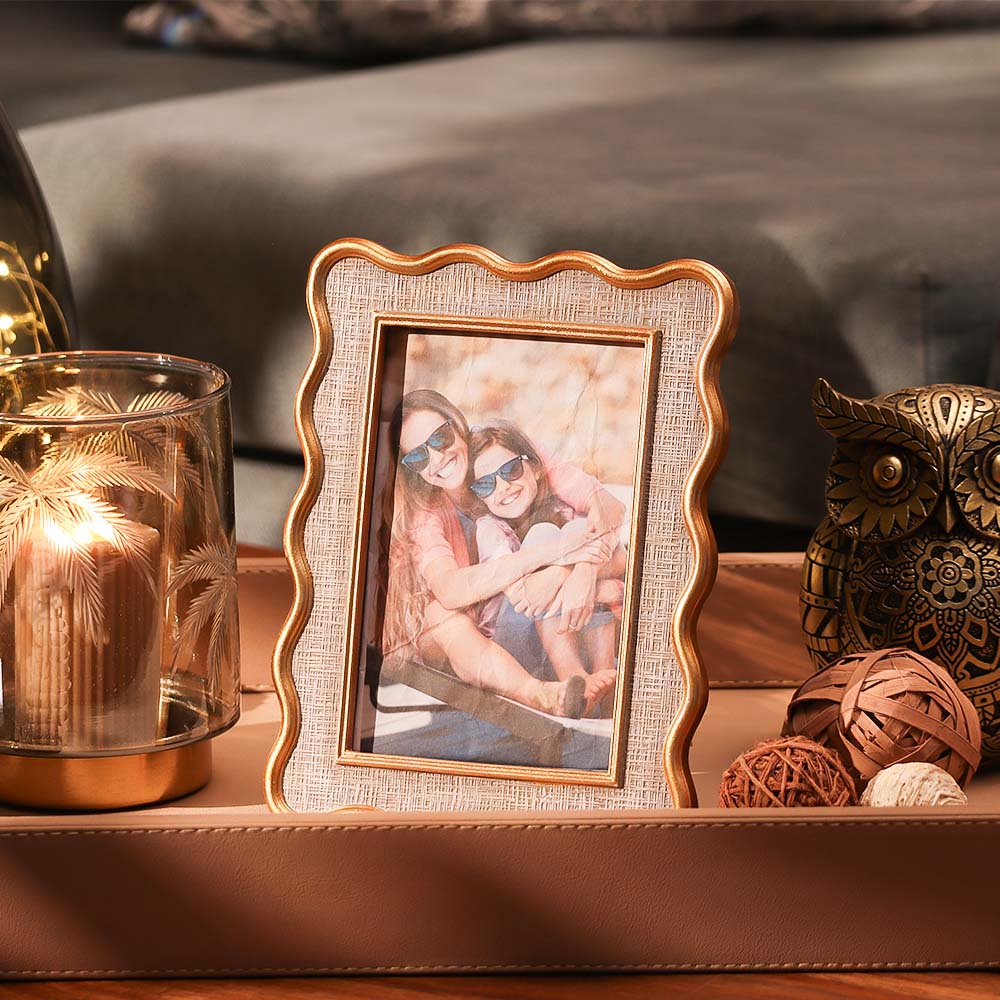 Tidal Photo Frame Medium - Grey Gold