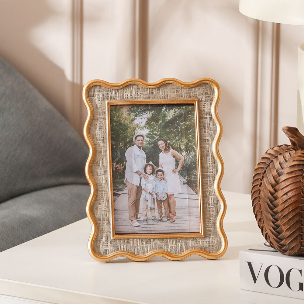 Tidal Photo Frame Medium - Grey Gold