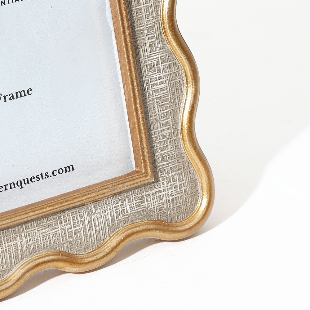 Tidal Photo Frame Medium - Grey Gold