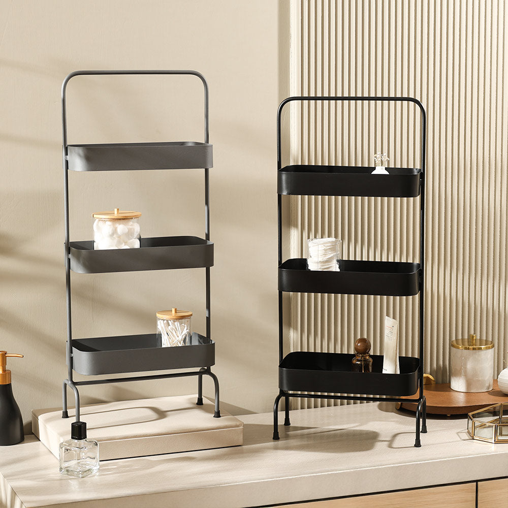 Posta 3-Tier Metal Shelf - Grey