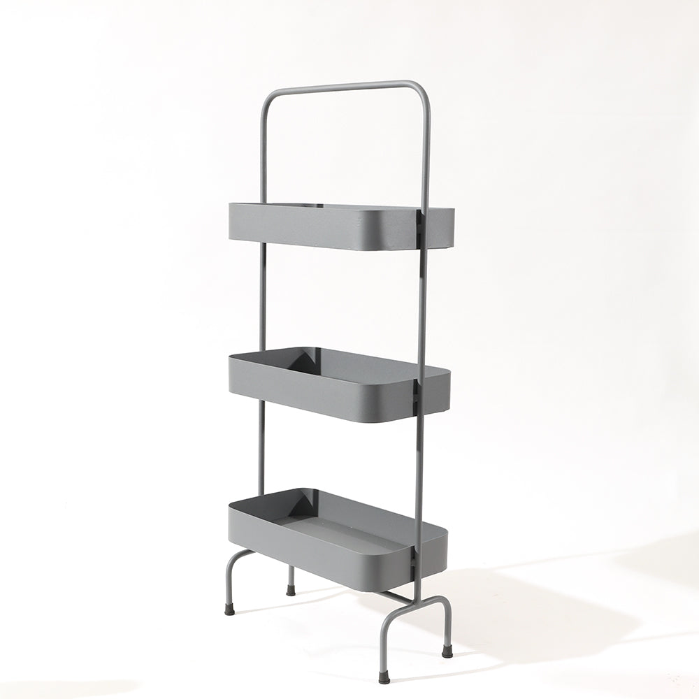 Posta 3-Tier Metal Shelf - Grey