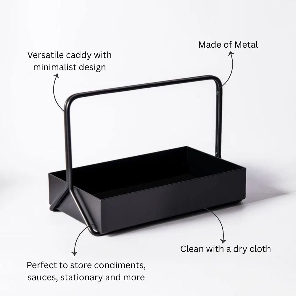 Posta Metal Caddy Large - Black