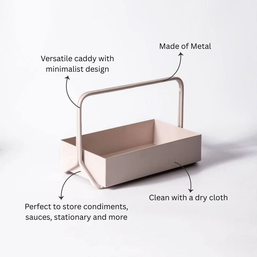 Posta Metal Caddy Medium - Taupe