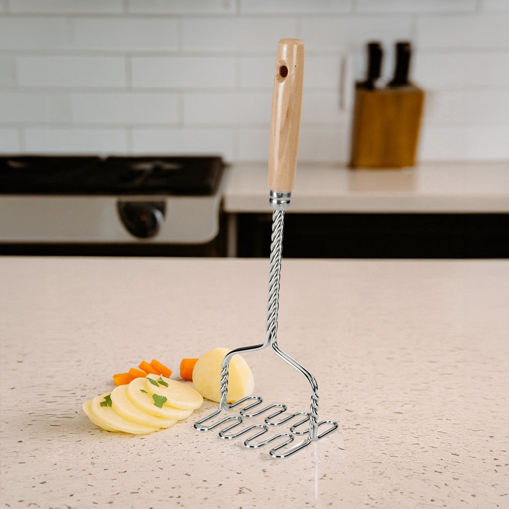 Potato Masher with Wooden Handle