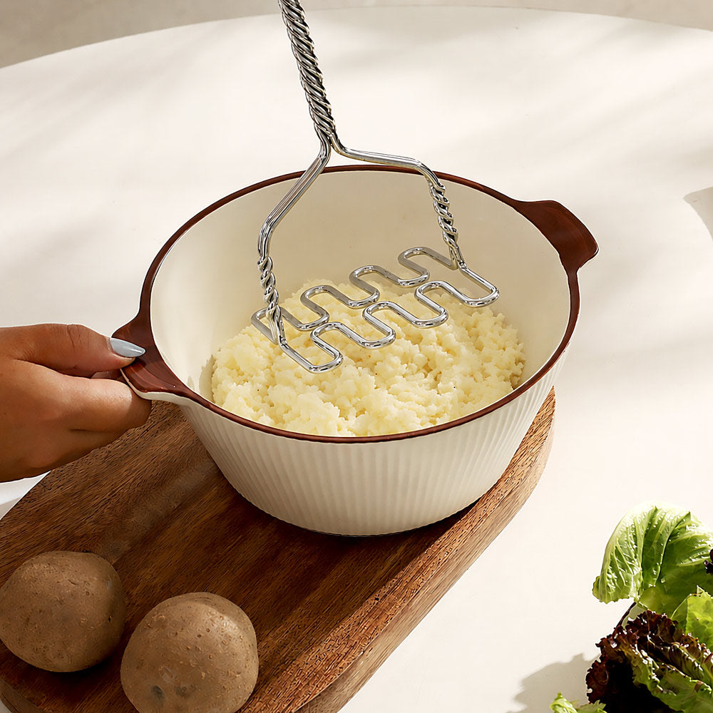 Potato Masher with Wooden Handle