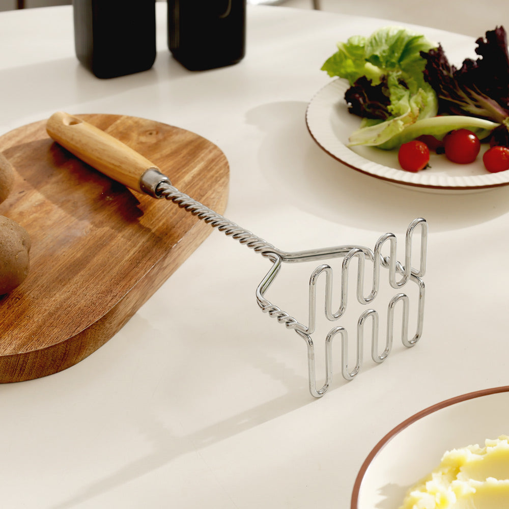 Potato Masher with Wooden Handle