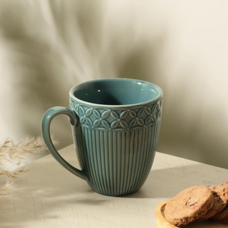 Primrose Ceramic Mug - Pine Green