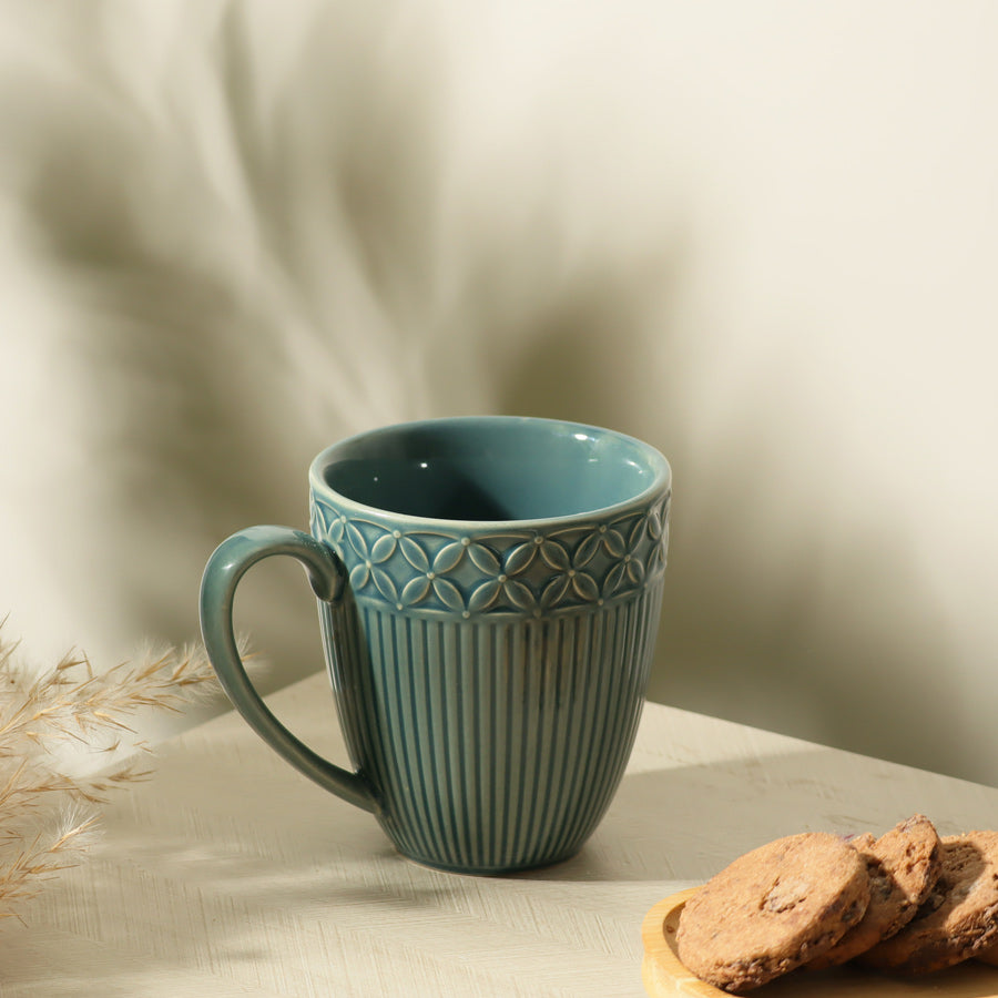 Primrose Ceramic Mug - Pine Green