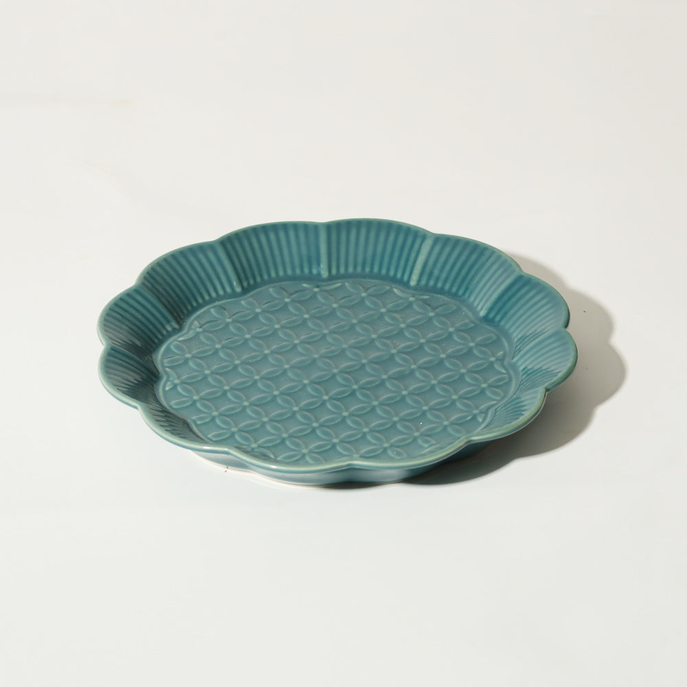 Primrose Quarter Plate - Pine Green