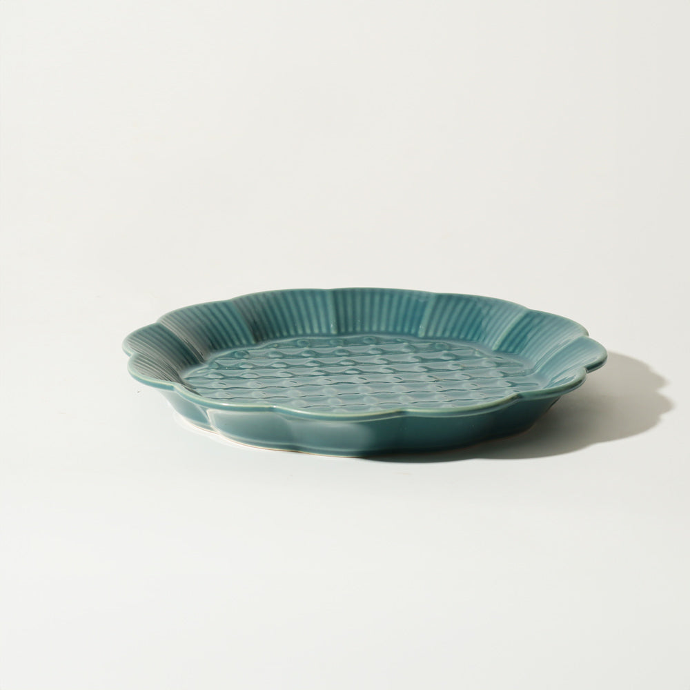 Primrose Quarter Plate - Pine Green