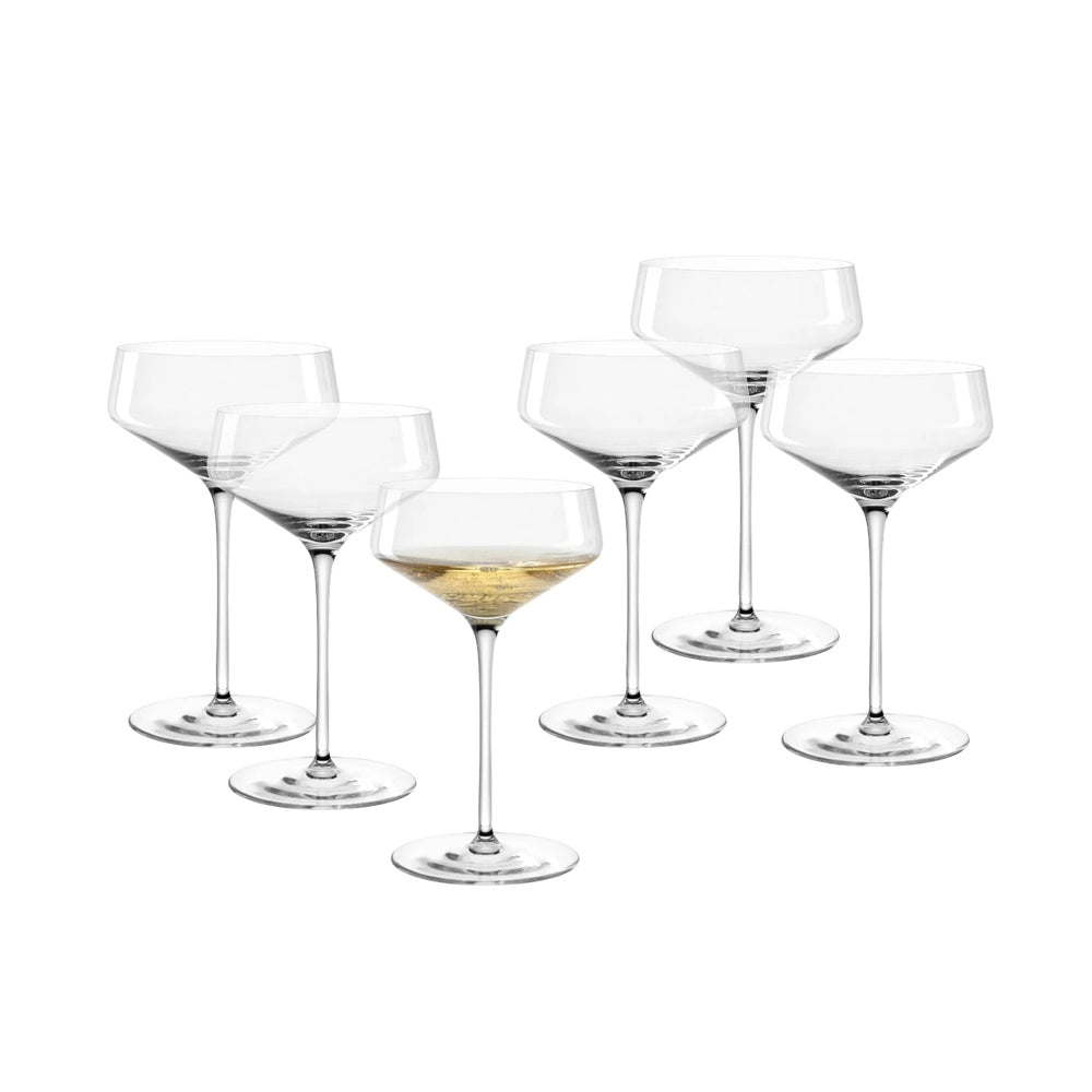 Puccini Champagne Glasses 350ml, Set of 6