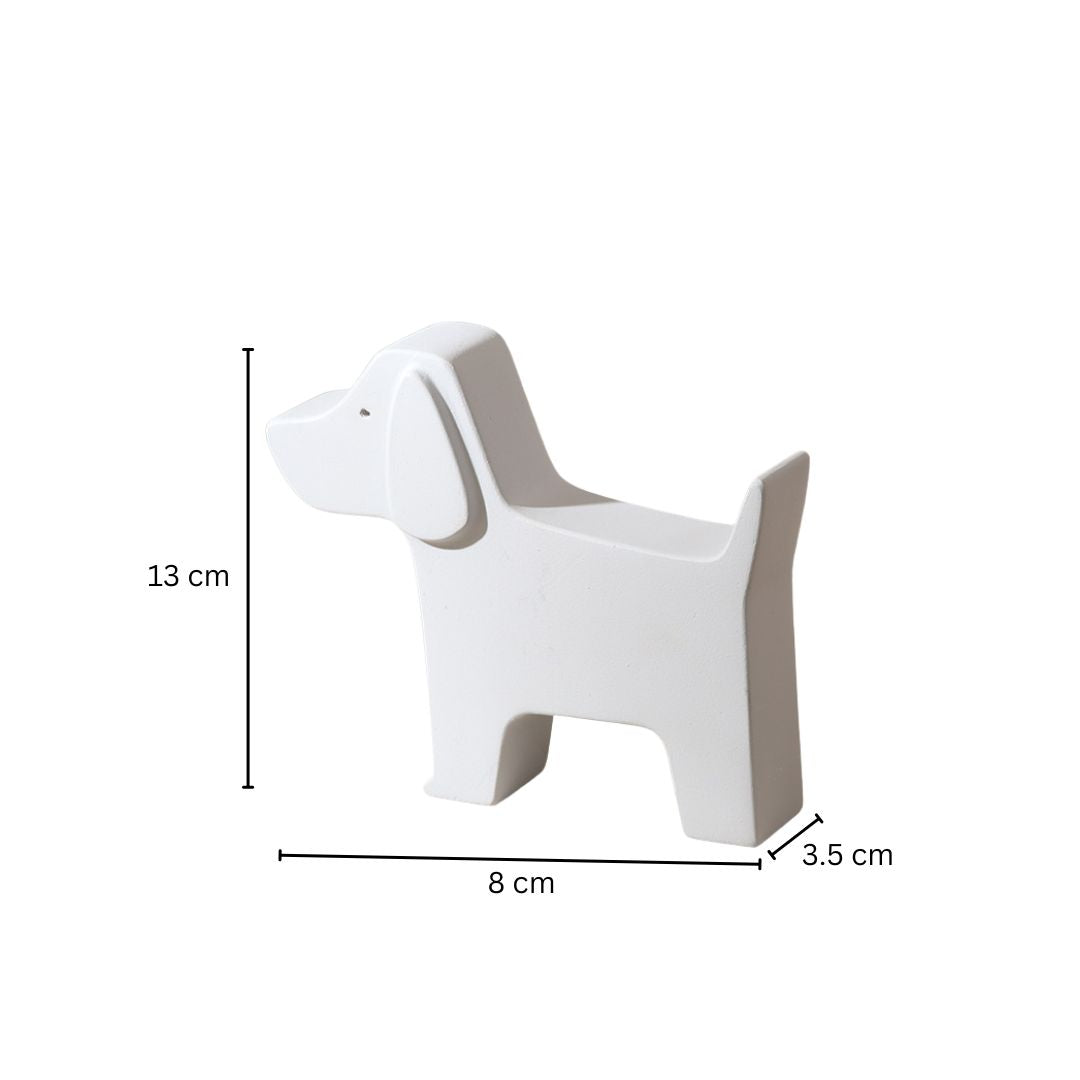 Puppy Concrete Sculpture Mini - Light Grey