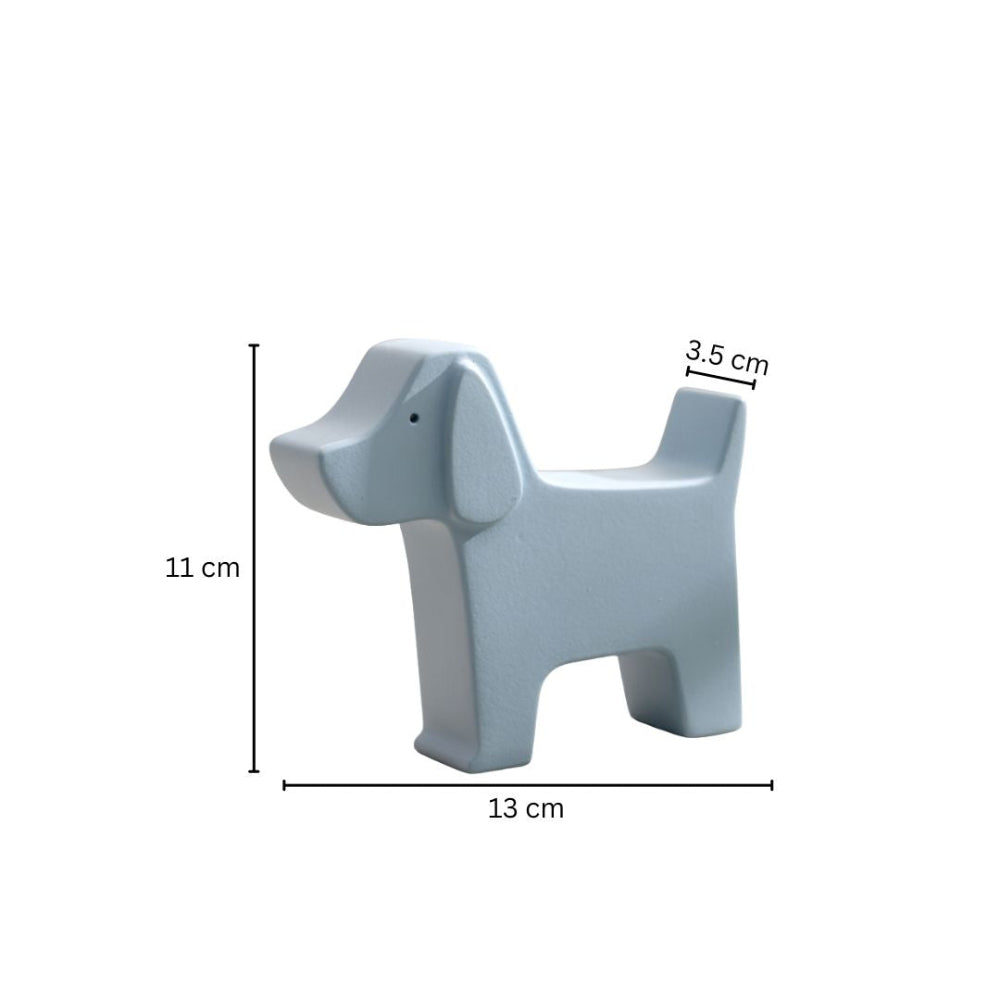 Puppy Concrete Sculpture Mini - Sky Blue
