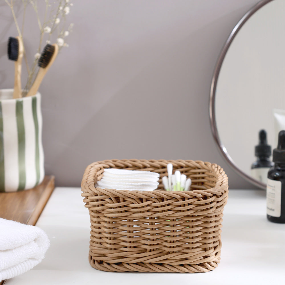 Quad Square Basket Mini - Khaki