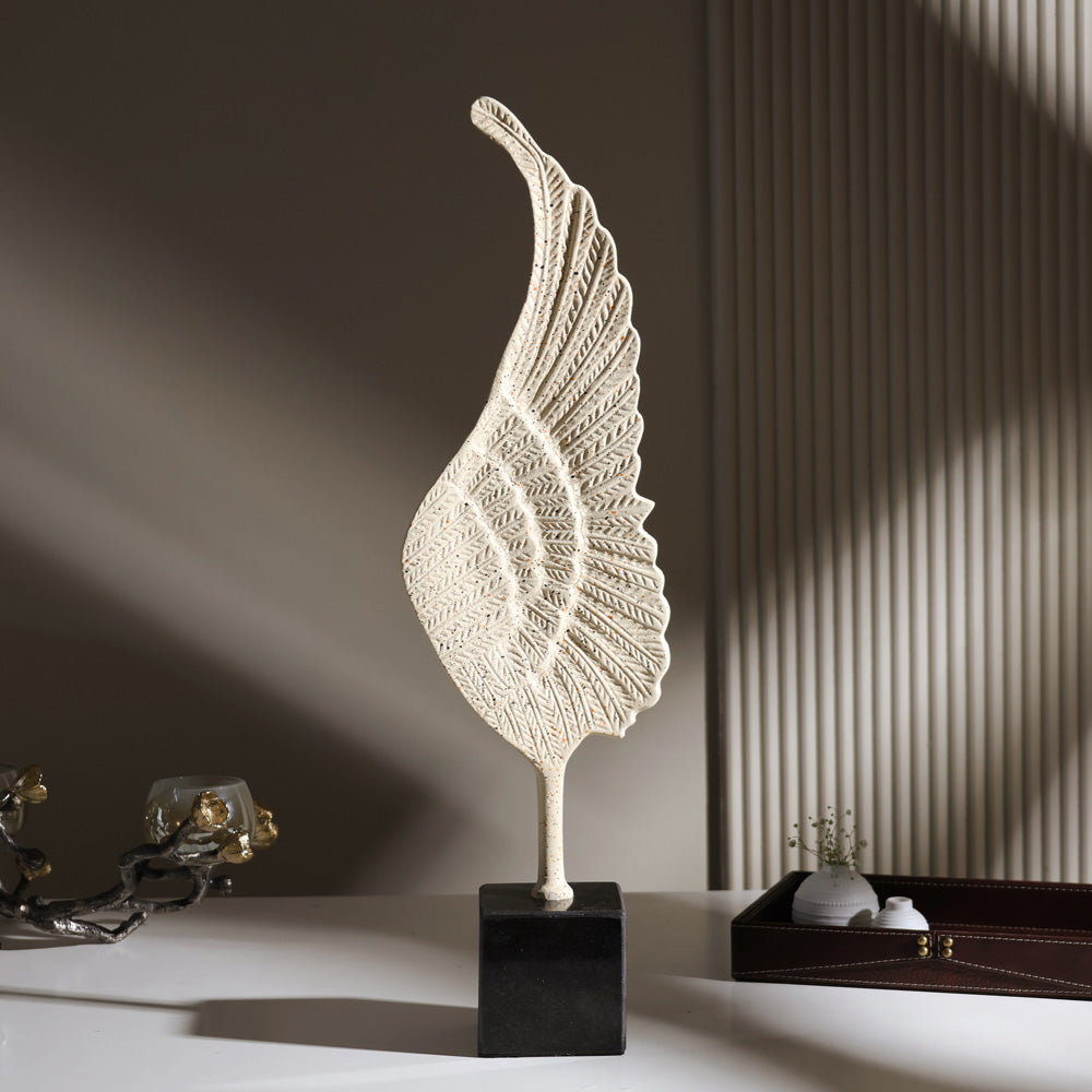 Quill Metal Sculpture XL - Speckled Beige