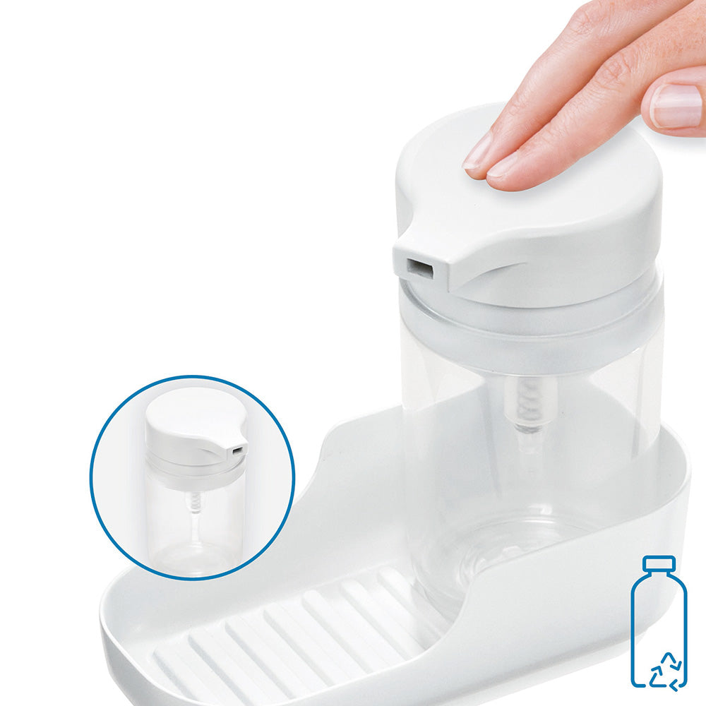 RPP Soap Pump with Tray - White