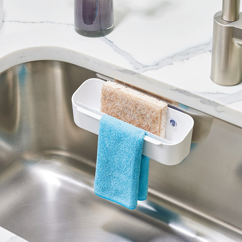 RPP Sink Caddy with Wash Cloth Holder - White