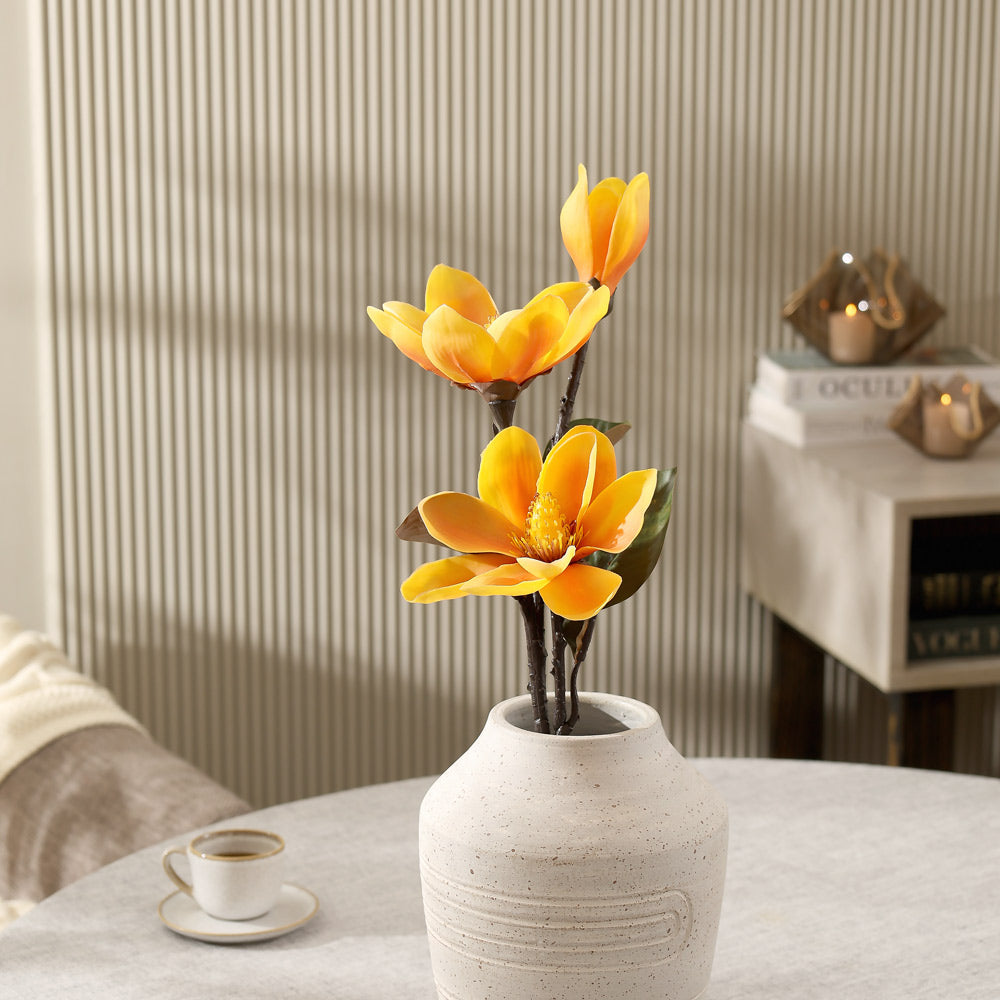 Real Touch Magnolia Faux Stem - Orange
