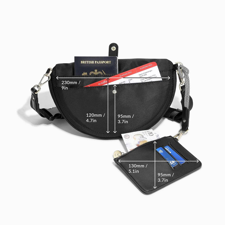 Recycled Nylon Waist Bag - Black