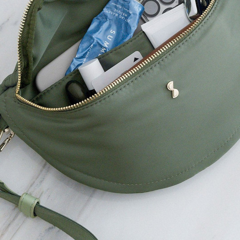 Recycled Nylon Waist Bag - Green