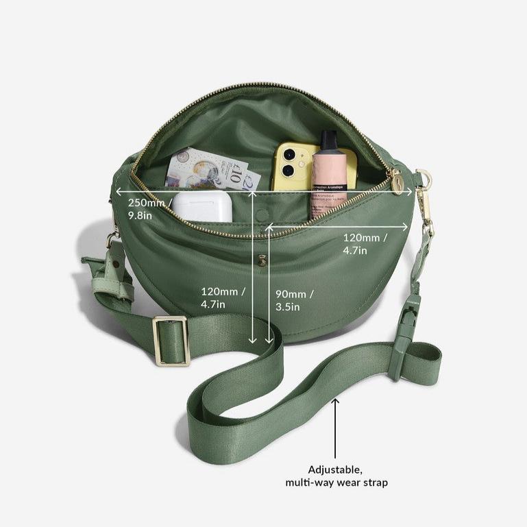 Recycled Nylon Waist Bag - Green