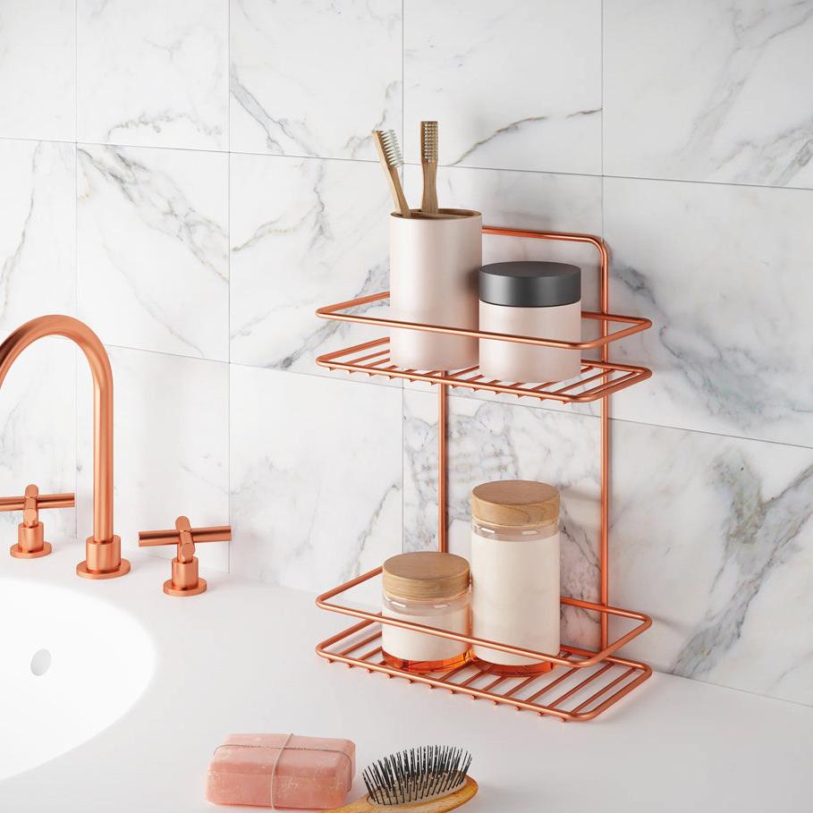 Reflex 2-Tier Rectangular Shelf - Copper