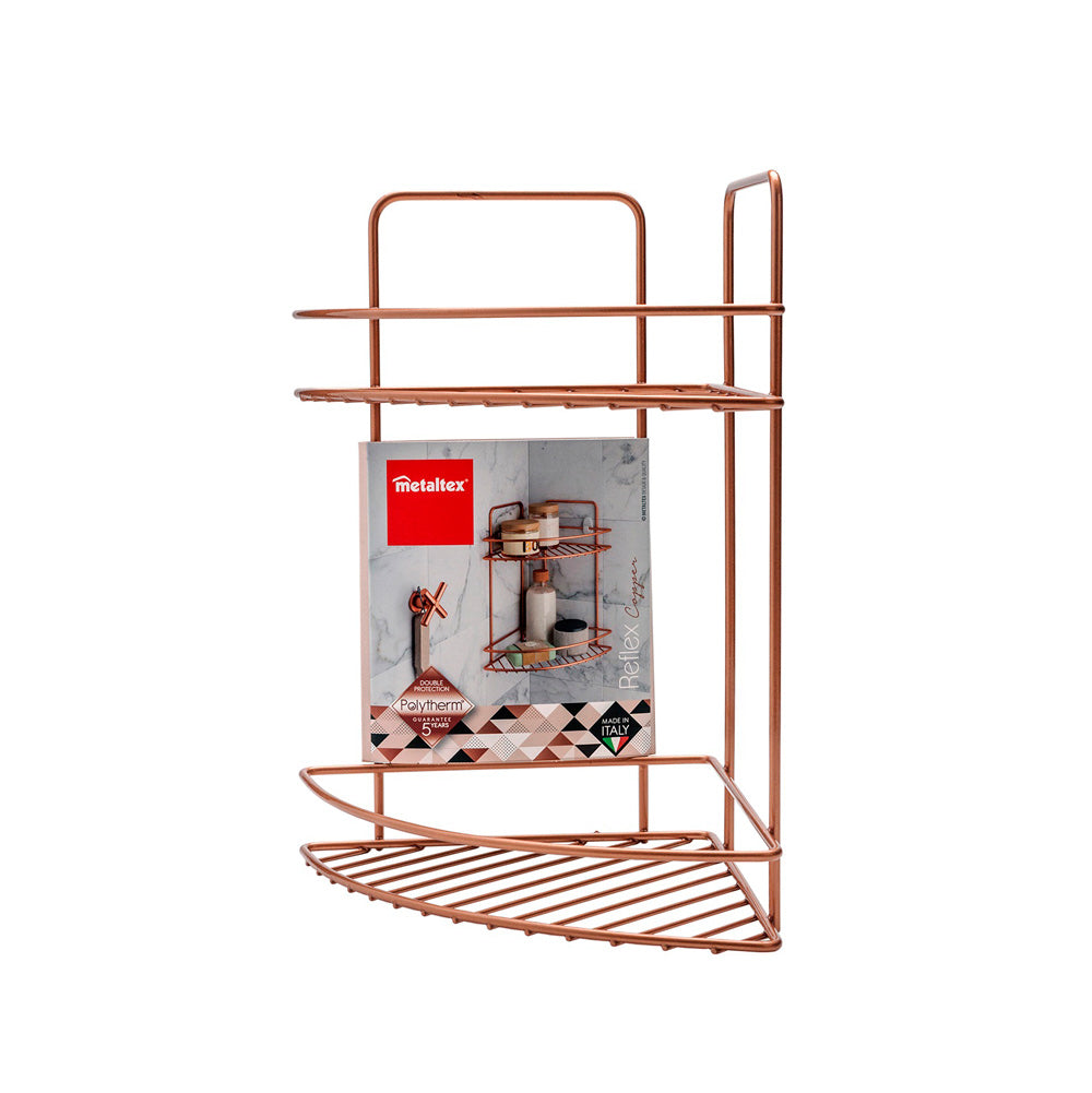 Reflex 2-Tier Corner Shelf - Copper