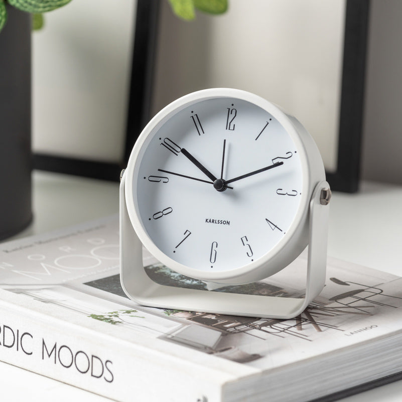 Regal Numbers Alarm Clock - White