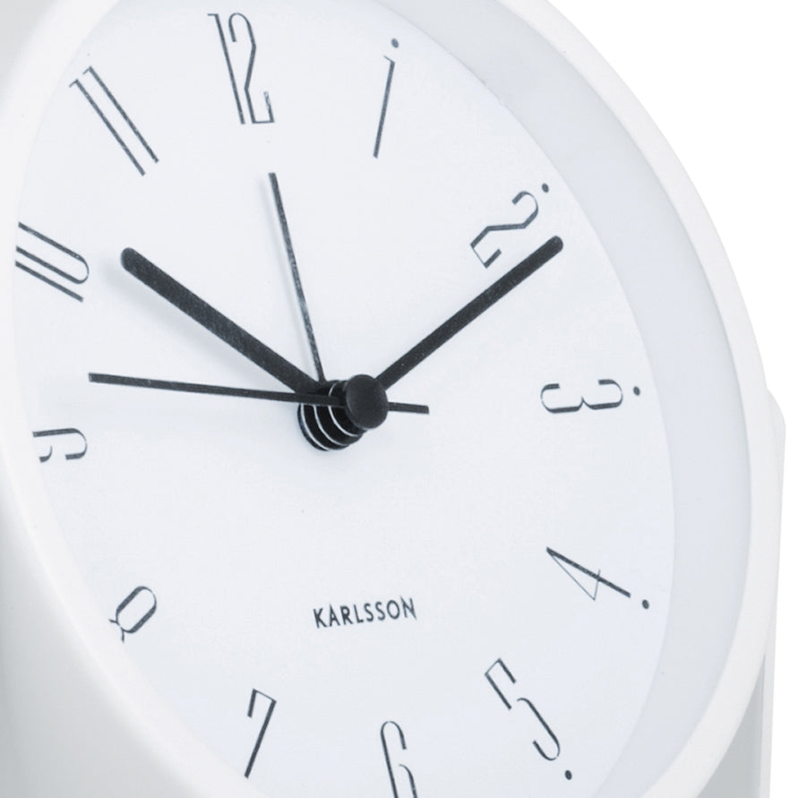 Regal Numbers Alarm Clock - White