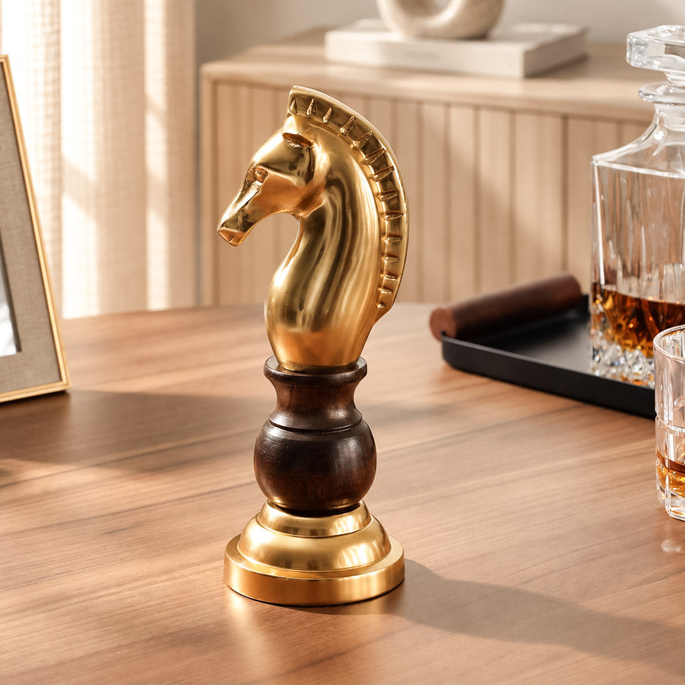 Regalia Knight Sculpture Medium - Natural Gold