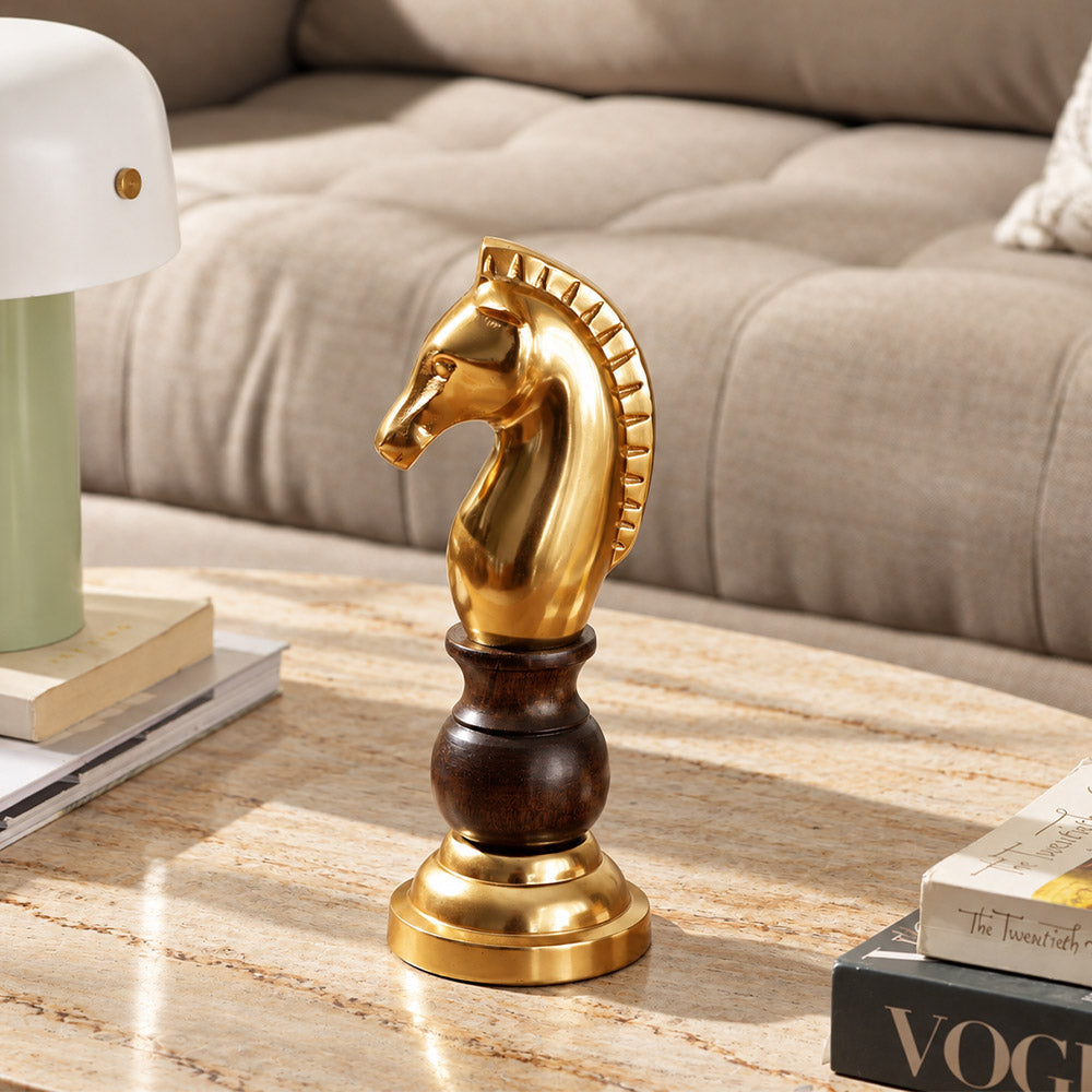 Regalia Knight Sculpture Medium - Natural Gold