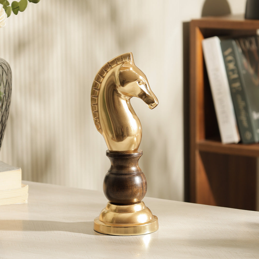 Regalia Knight Sculpture Medium - Natural Gold
