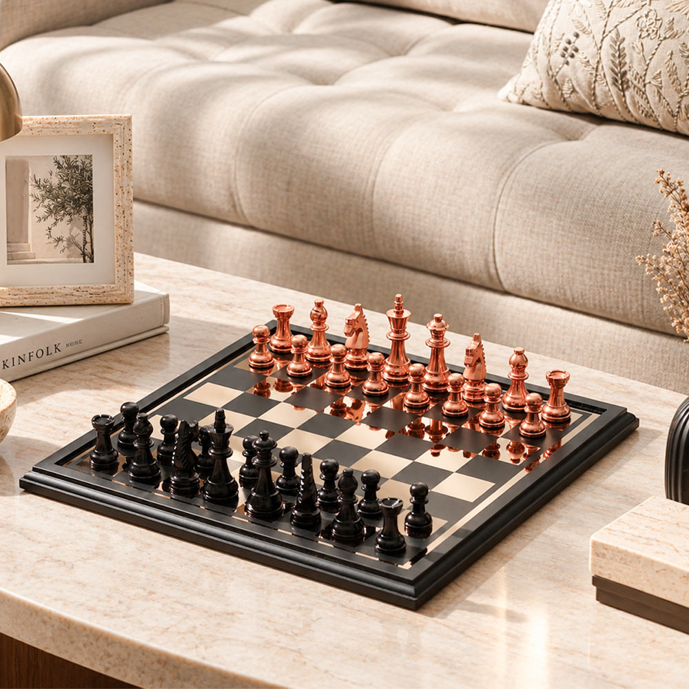 Regalia Tabletop Chess Set - Monochrome