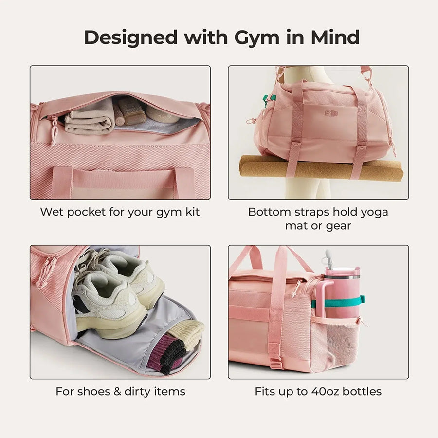 Reiki Gym Duffel Bag - Pink